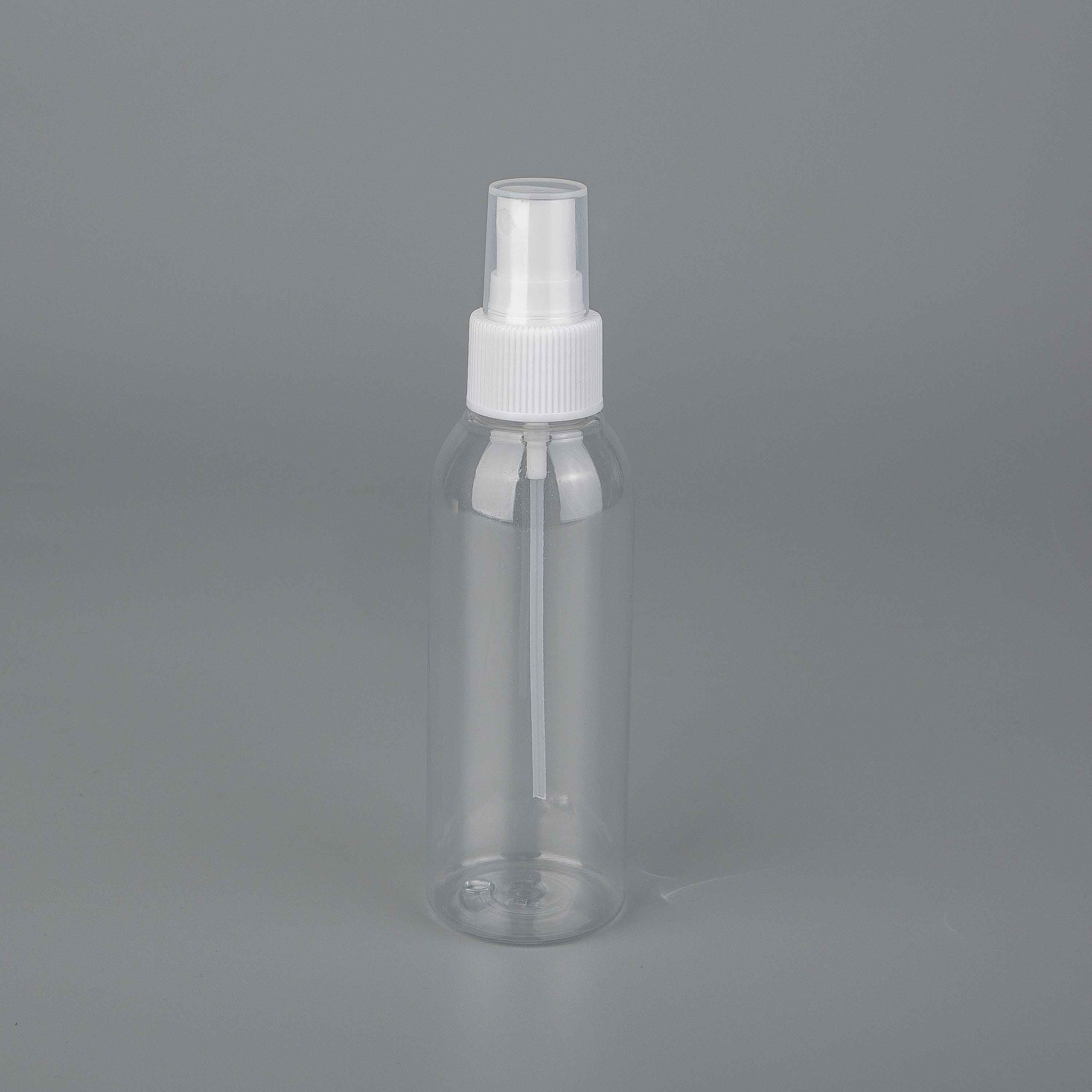 30/60/120/180ml 透明圆形塑料 PET/PCR 化妆品包装喷雾瓶