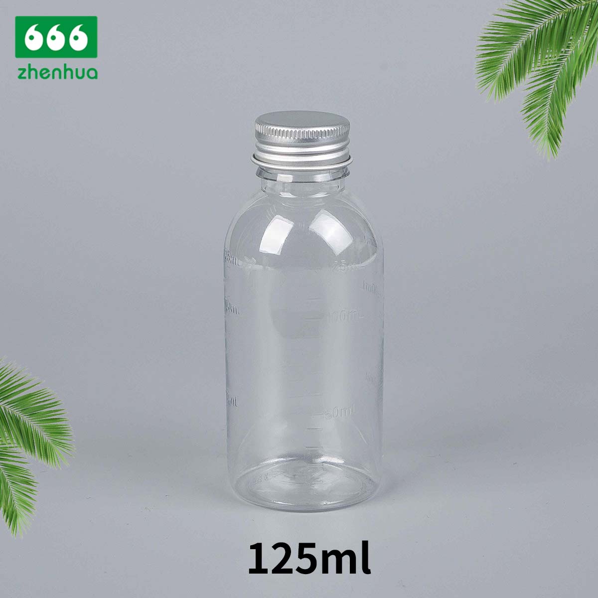 150ml/160ml/180ml/200ml 圆形琥珀色 PET 刻度药用液体止咳糖浆瓶带防篡改盖