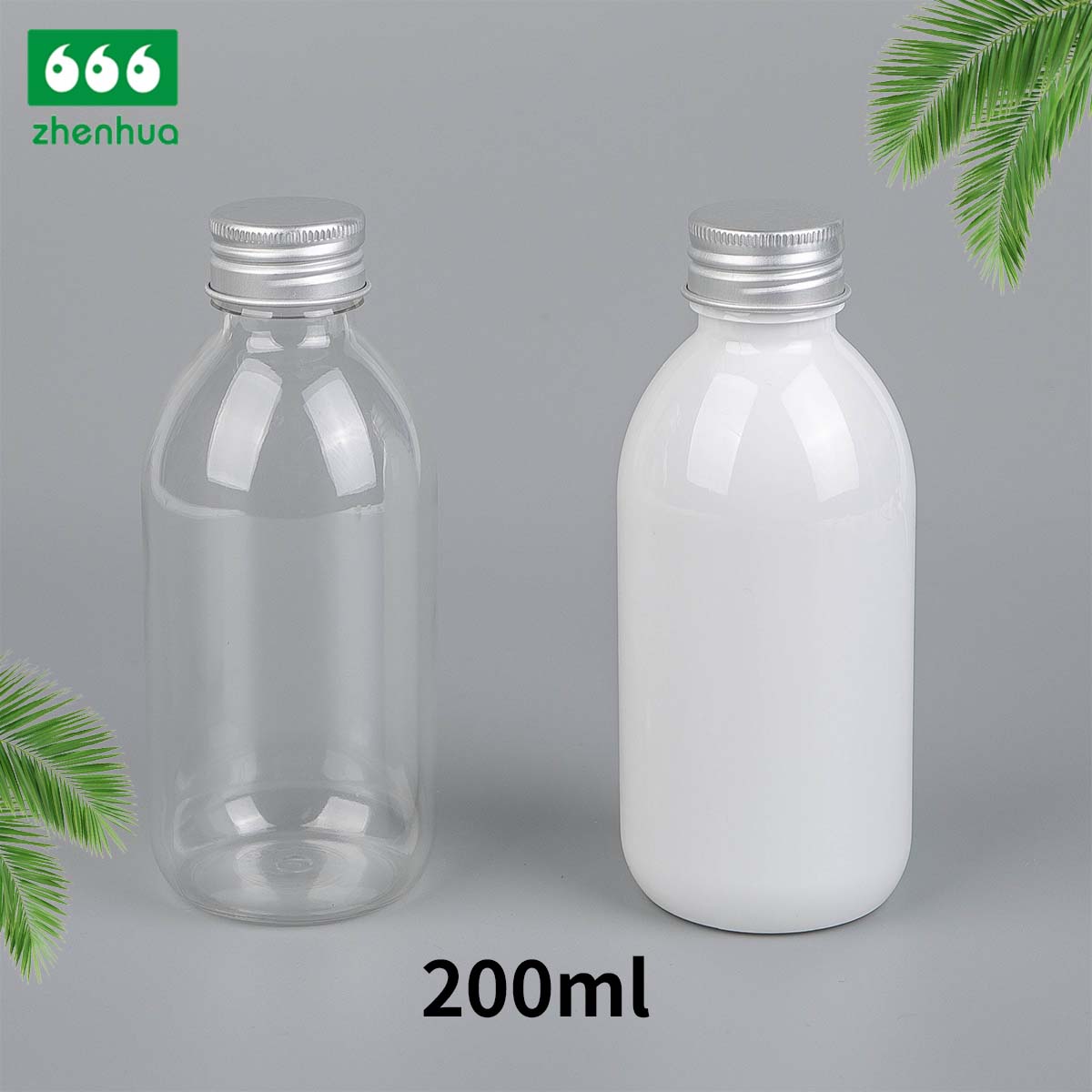 150ml/200ml/350ml 圆形白色/透明 PET 药用漱口水瓶果汁饮料瓶带防盗盖