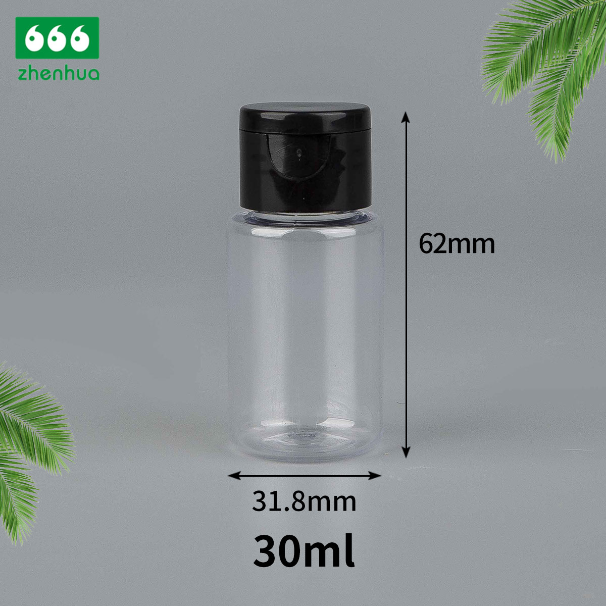 15ml/30ml/40ml/60ml/100ml 透明圆筒塑料 PCR PET 喷雾瓶/可填充旅行瓶