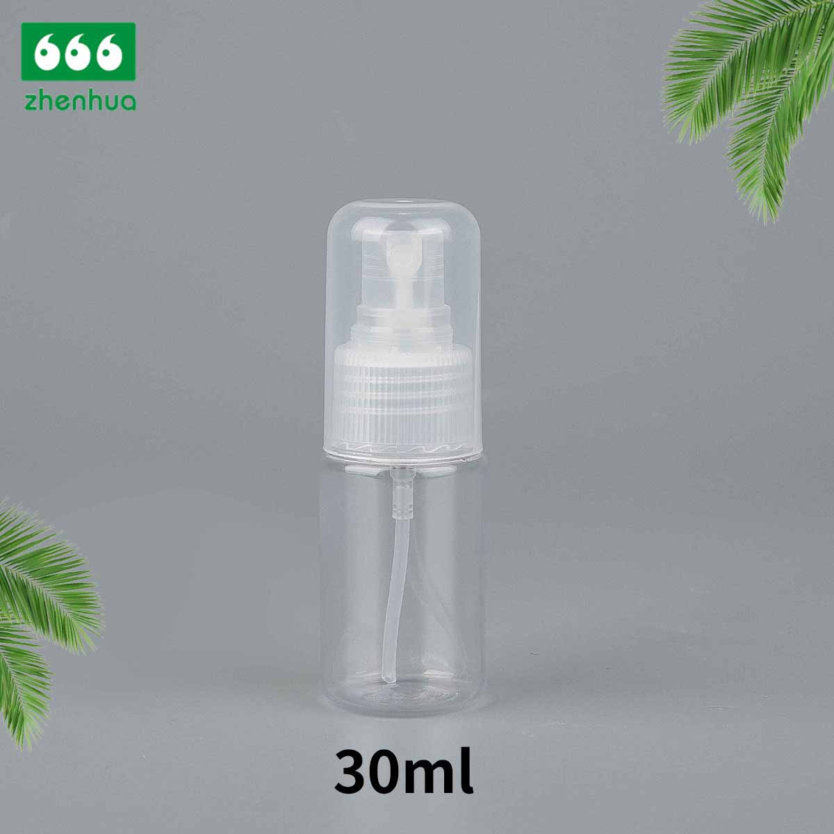 15ml/30ml/40ml/60ml/100ml 透明圆筒塑料 PCR PET 喷雾瓶/可填充旅行瓶