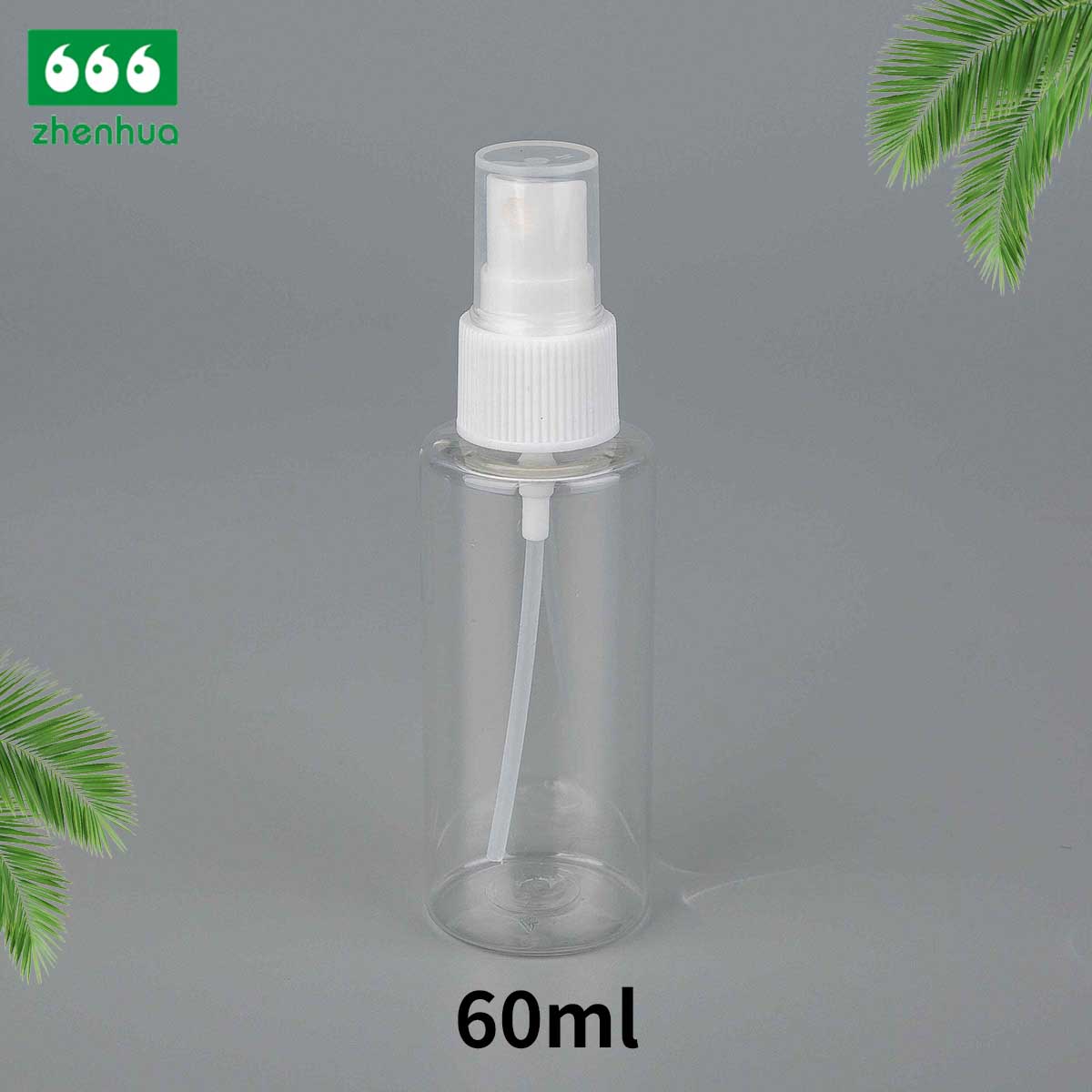 15ml/30ml/40ml/60ml/100ml 透明圆筒塑料 PCR PET 喷雾瓶/可填充旅行瓶