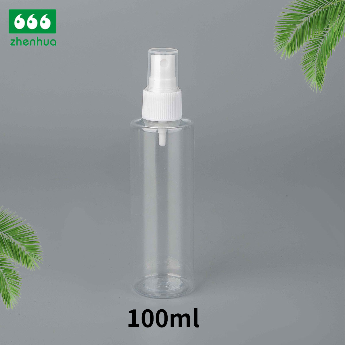 15ml/30ml/40ml/60ml/100ml 透明圆筒塑料 PCR PET 喷雾瓶/可填充旅行瓶